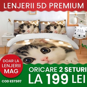 Lenjerie De Pat Finet Premium 6 piese cu elastic 5D ESTS07