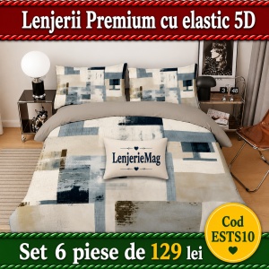 Lenjerie De Pat Finet Premium 6 piese cu elastic 5D ESTS10