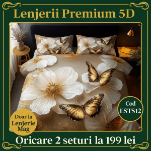 Lenjerie De Pat Finet Premium 6 piese cu elastic 5D ESTS12