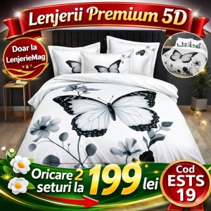 Lenjerie De Pat Finet Premium 6 piese cu elastic 5D ESTS19