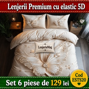 Lenjerie De Pat Finet Premium 6 piese cu elastic 5D ESTS20