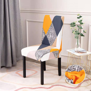Set 4 Huse Scaune - Romburi Multicolor