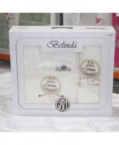 Set Prosoape si Halat din Bumbac 4 Piese Belinda ECRU BLD 5