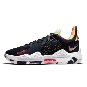 Ghete Baschet Nike PG 5 Dark Obsidian/Fusion Red/Lime Ice/Melon Tint - Img 1