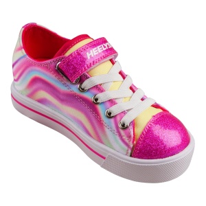 Heelys Snazzy X2 Hot Pink/Multi Heart Swirl Nyl - Img 3