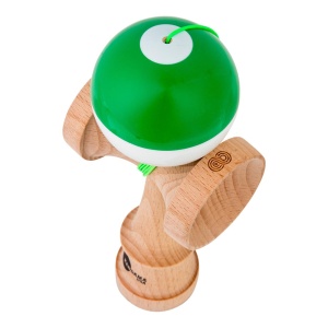 Kendama USA Kaizen Jet Shape Half Split Green/White - Img 2