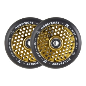 Set 2 roti Trotineta Root Honeycore Black 110mm Gold - Img 1