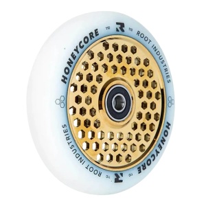 Set 2 roti Trotineta Root Honeycore White 110mm Gold - Img 2