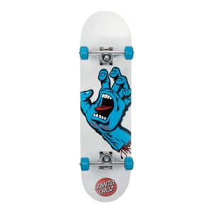 Skateboard Santa Cruz Screaming Hand White/Blue 8.25inch