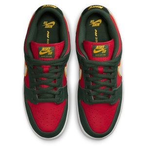Incaltaminte Nike SB Dunk Low Pro Prm Fir/White/University Gold/Fire Red - Img 4