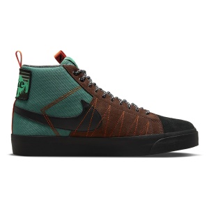 Incaltaminte Nike Sb Zoom Blazer Mid Premium Noble Green/White/Safety Orange/Black - Img 2