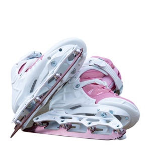 Lama Patine De Gheata Powerslide Sabres Pentru Role Cu 4W Roti Pink - Img 3