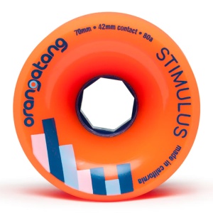 Set 4 roti Longboard Orangatang 70mm Stimulus 80A Orange - Img 3