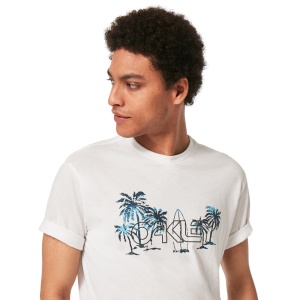 Tricou Oakley Palm Beach B1B White - Img 4