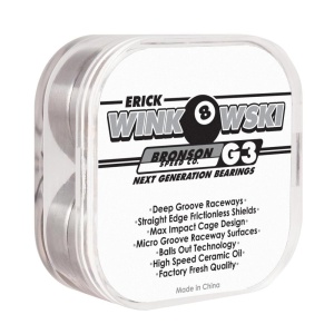 Rulmenti skateboard Bronson Erick Winkowski Pro G3 Black/White - Img 2