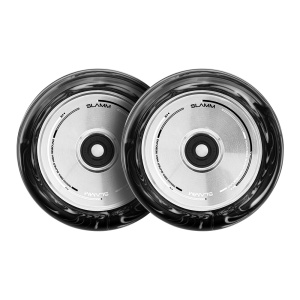 Set 2 roti Trotineta Slamm 110mm Swirl Hollow Core Black/White + Abec 9 - Img 1