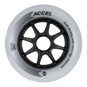 Set 8 Roti Powerslide Accel Black/White 110mm/85a