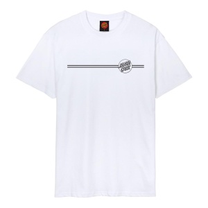 Tricou Santa Cruz Opus Dot Stripe White - Img 1