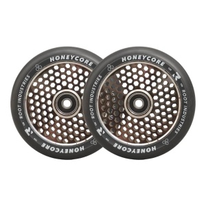 Set 2 roti Trotineta Root Honeycore Black 120mm Mirror - Img 1