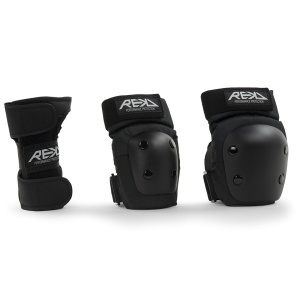 Set Protectii Rekd Junior Heavy Duty Triple Pad Black JR