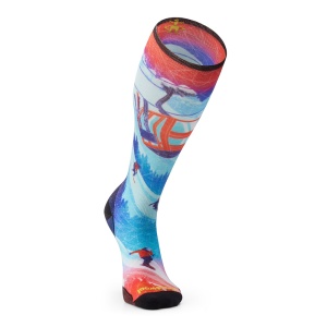 Sosete Smartwool Ski Day Print OTC Laguna Blue 24/25 - Img 2