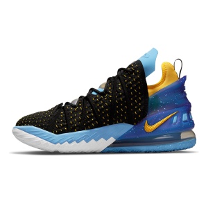 Ghete Baschet Nike Lebron XVIII Dynasty Black/Coast/Concord/University Gold - Img 1