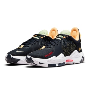 Ghete Baschet Nike PG 5 Dark Obsidian/Fusion Red/Lime Ice/Melon Tint - Img 4
