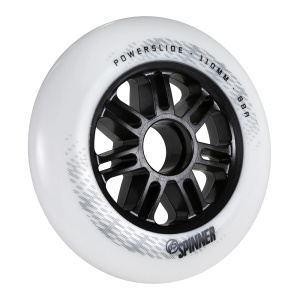 Set 3 roti Powerslide Spinner Black/White 110mm/88A - Img 2