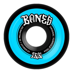 Set 4 Roti Skateboard Bones OG Formula 100s Sidecut V5 Black 100A 52mm