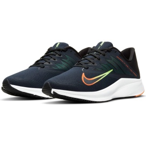Incaltaminte Alergare Nike Quest 3 Obsidian/Black/Lime Glow/Atomic Orange - Img 4
