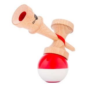 Kendama USA Kaizen Jet Shape Half Split Red/White - Img 3
