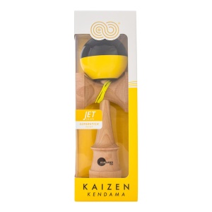 Kendama USA Kaizen Jet Shape Half Split Yellow/Black - Img 4