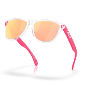 Ochelari de soare Oakley Frogskins Neon Pop Collection Clear Prizm Rose Gold Polarized - Img 4