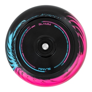 Set 2 roti Trotineta Slamm 110mm Swirl Hollow Core Black/Blue/Pink + Abec 9 - Img 3