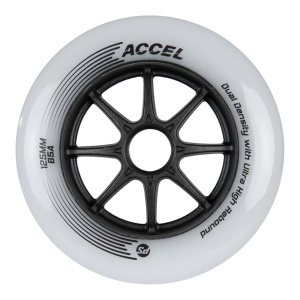 Set 6 Roti Powerslide Accel Black/White 125mm/85a