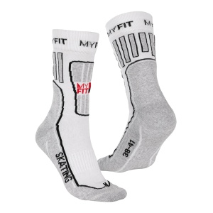 Sosete Myfit Skating Fitness White/Grey - Img 3