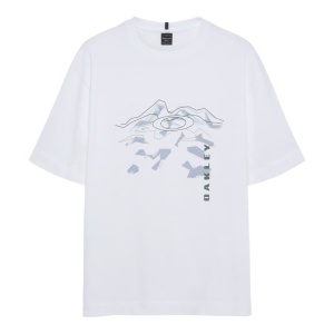 Tricou Oakley MTN Ridge White