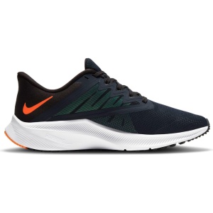 Incaltaminte Alergare Nike Quest 3 Obsidian/Black/Lime Glow/Atomic Orange - Img 3