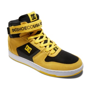 Incaltaminte DC Pensford Hi Top Leather Black/Yellow - Img 4