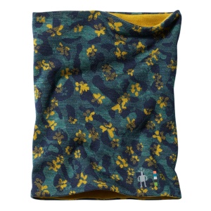 Necktube Smartwool Thermal Merino Reversible Dark Teal Wild Blossom - Img 3