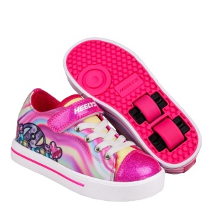 Heelys Snazzy X2 Hot Pink/Multi Heart Swirl Nyl - Img 1
