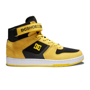 Incaltaminte DC Pensford Hi Top Leather Black/Yellow - Img 1