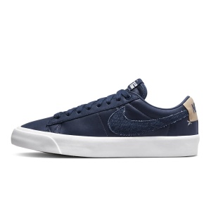 Incaltaminte Nike SB Zoom Blazer Low Pro GT Prm Midnight Navy/White - Img 1