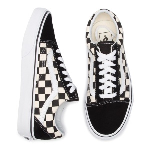 Incaltaminte Vans Old Skool Primary Check Black/White - Img 3