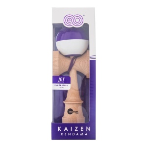 Kendama USA Kaizen Jet Shape Half Split Purple/White - Img 4