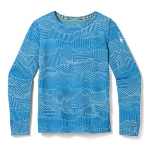 Bluza Corp Smartwool Kids Classic Thermal Merino Indigo Linear Peaks