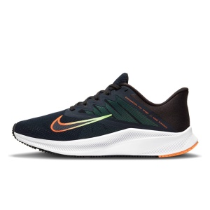 Incaltaminte Alergare Nike Quest 3 Obsidian/Black/Lime Glow/Atomic Orange - Img 1