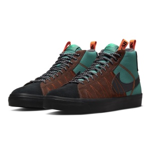 Incaltaminte Nike Sb Zoom Blazer Mid Premium Noble Green/White/Safety Orange/Black - Img 6