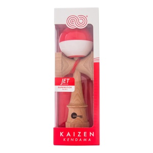 Kendama USA Kaizen Jet Shape Half Split Red/White - Img 4