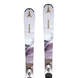 Schiuri Atomic Maven Girl 130-150 + legaturi L 6 GW White/Lavender 24/25 - Img 4